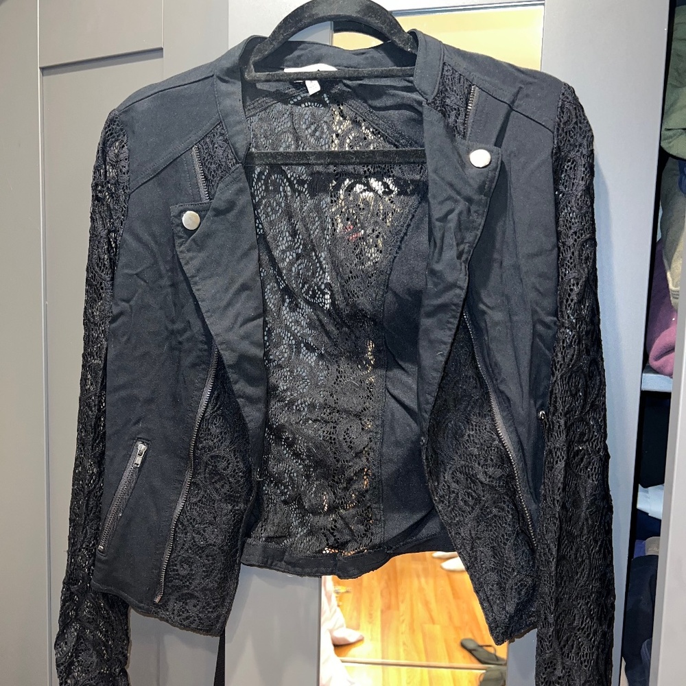 Candie's Women's Black Lace Jacket